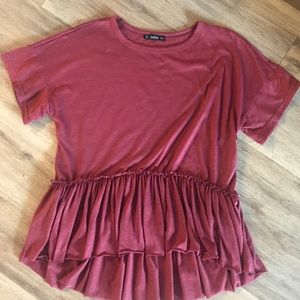 Mauve baby doll top